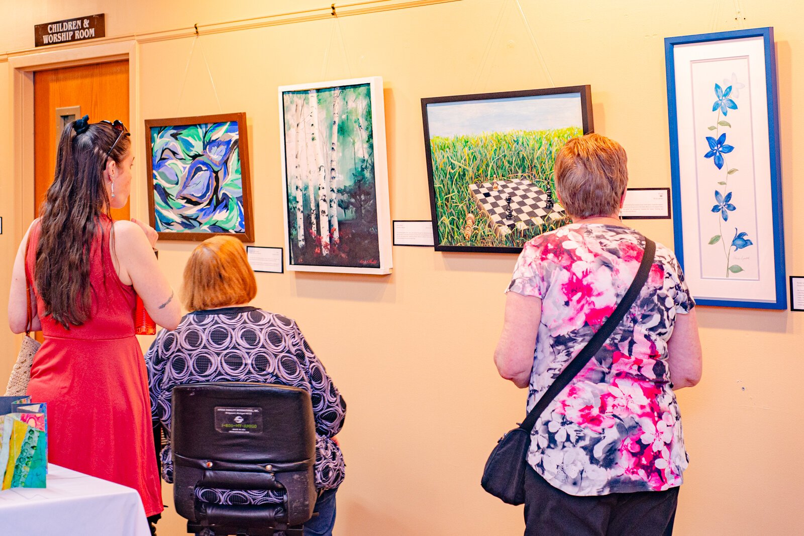 Patrons at opening day of the Westminster Art Festival