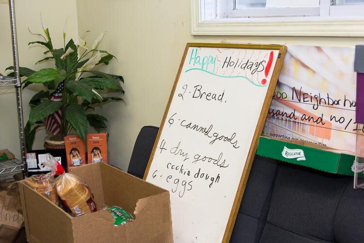 Oakwood Neighborhood has a food pantry for its residents.