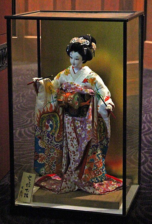 This doll (one of two) was made by Tsugi Ogane and presented to the City at its Sept. 16 City Commission meeting.