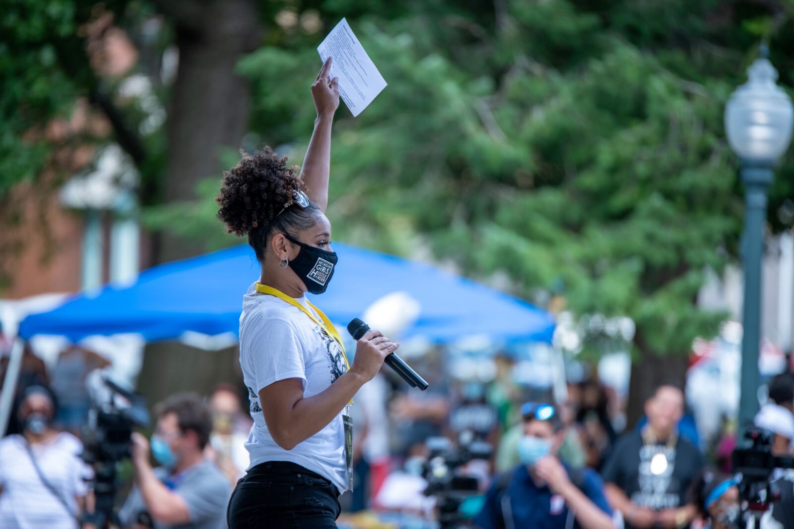 Youth were encouraged to “Let Your Voice Be Heard” at the rally and march in Kalamazoo.