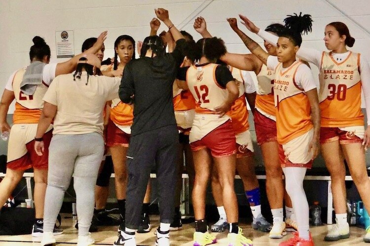 The Kalamazoo Blaze women’s semi-pro basketball team is in its first year as part of the Women’s American Basketball Association.