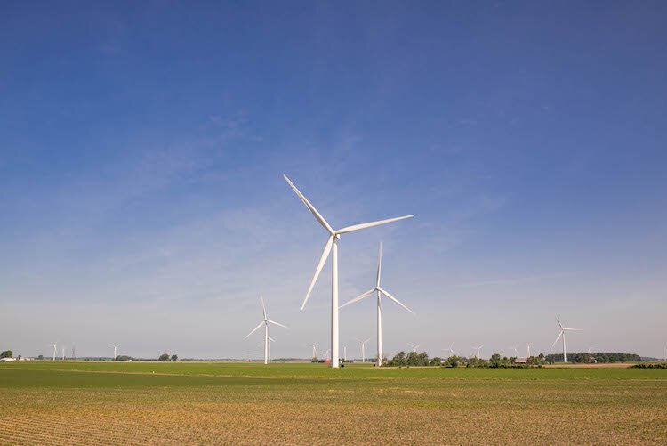 Wind turbines at NextEra's Tuscola Bay Wind Energy Center in Fairgrove Mich.