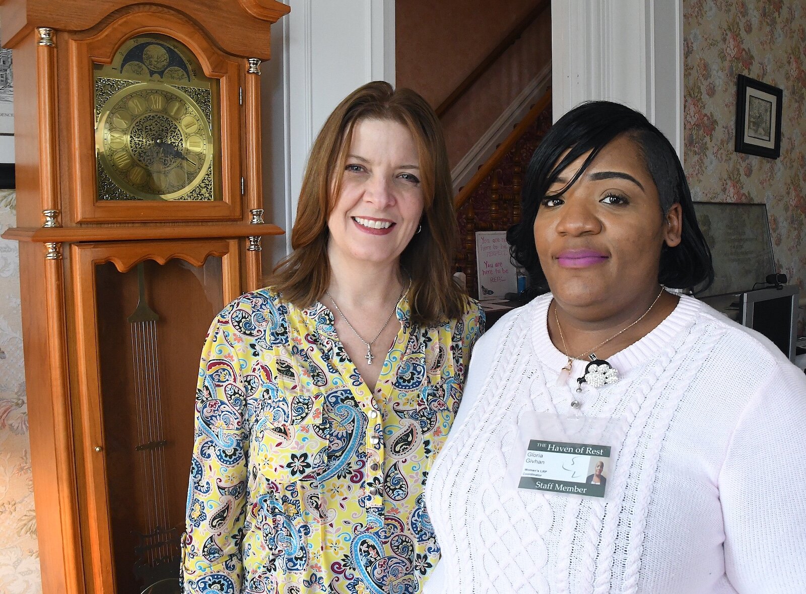 Becky Davis, left, is Case Management Director for The Haven, and Gloria Givhan is Coordinator for the Women’s Life Recovery Program.