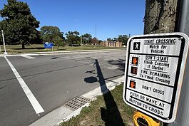 Audible pedestrian crosswalk near Palmer Park.