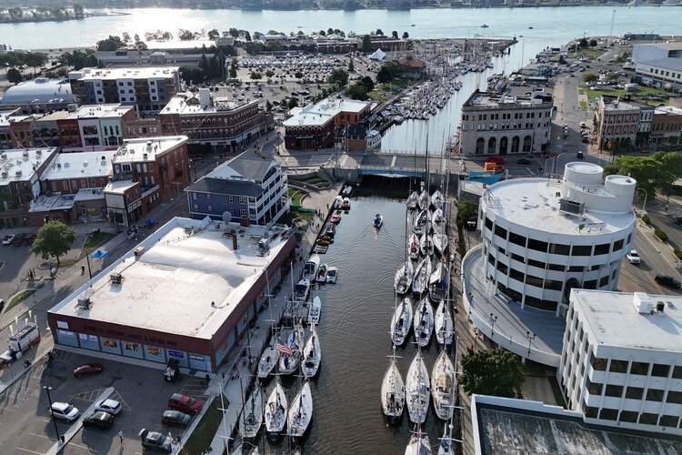 The Black River into the St. Clair River.