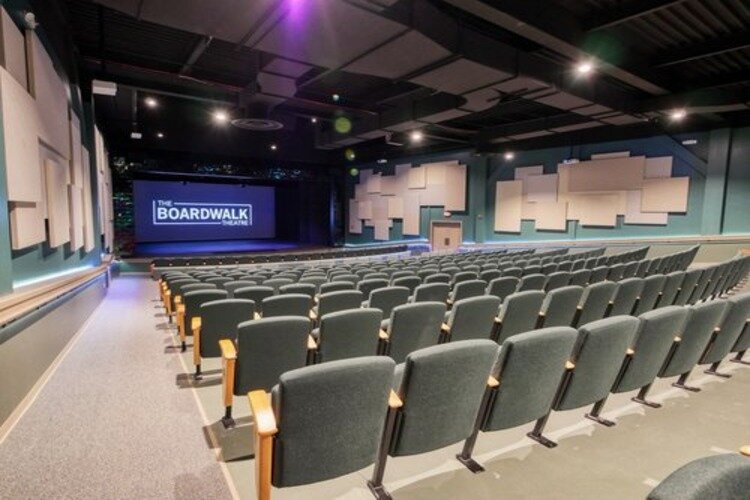 Inside the Boardwalk Theatre.