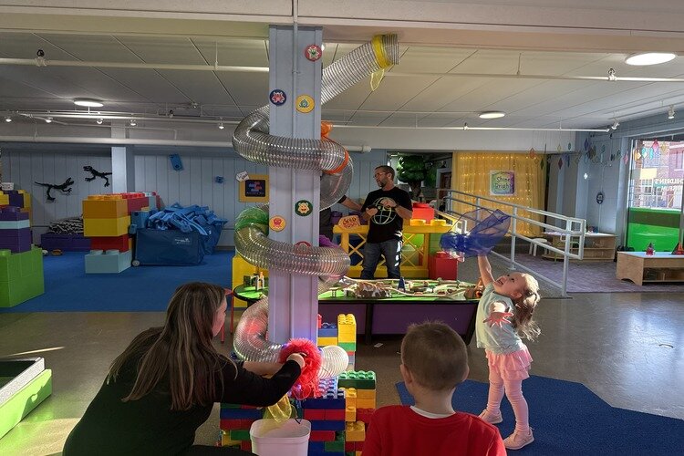 Danielle Eastwood with her daughter Scarlett inside Discovery City Children's Museum in downtown Port Huron.