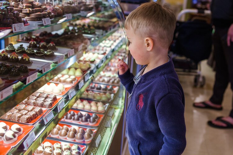 Finding treats in a candy store is a daunting chore for children.