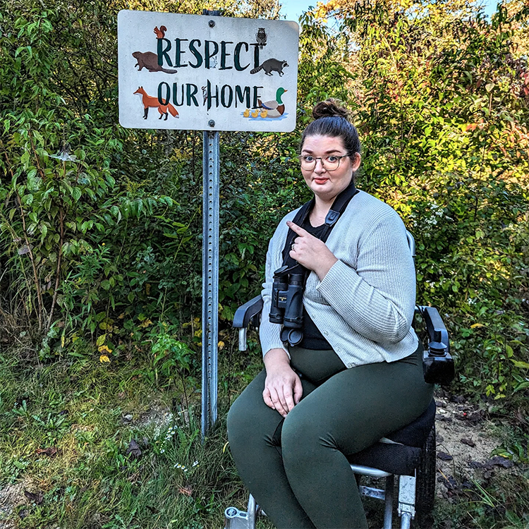 "Something that I've found, especially since I started using a wheelchair, is that outdoor spaces are just not as accessible as they could be,” says Marisa Spain.