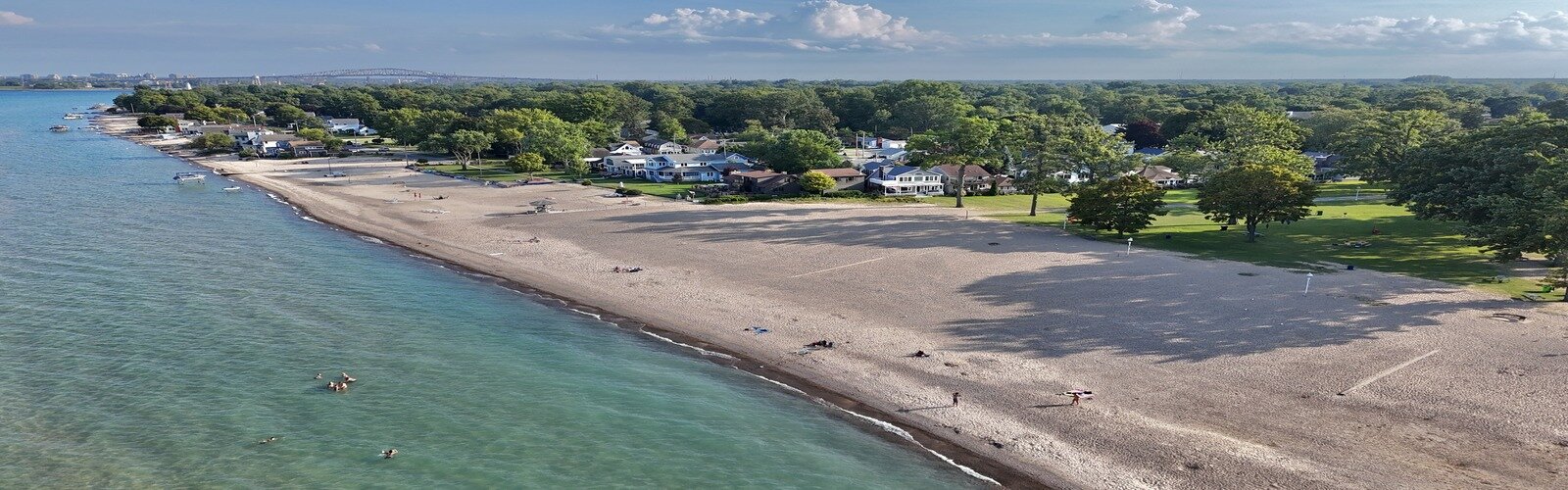 Aerial view of Lakeside Beach.