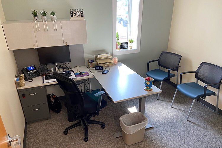 An office within St. Clair County Community Mental Health's new facility in Marine City.