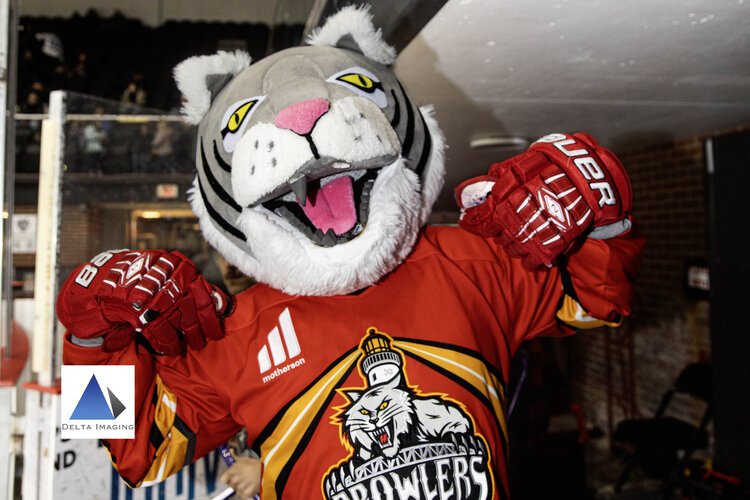 Mitts, the Port Huron Prowlers mascot.