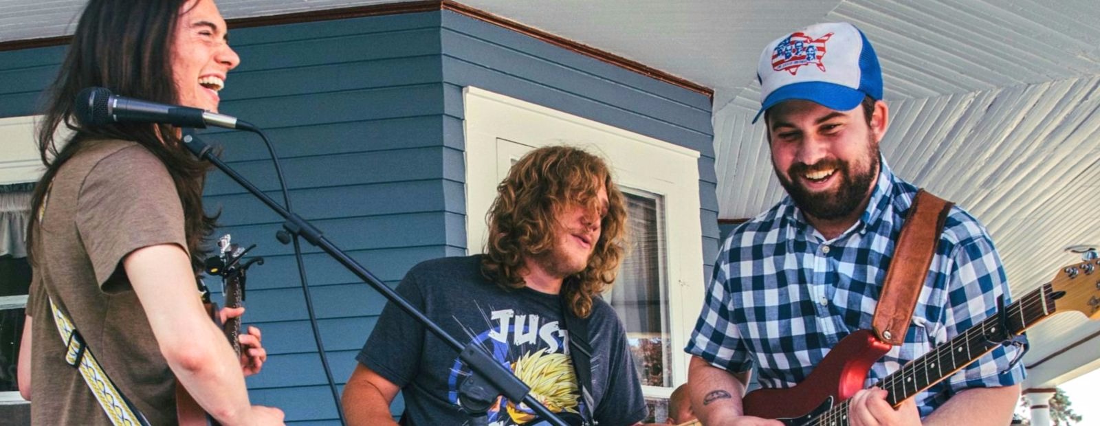 The Mountain Babies enjoy a porch concert