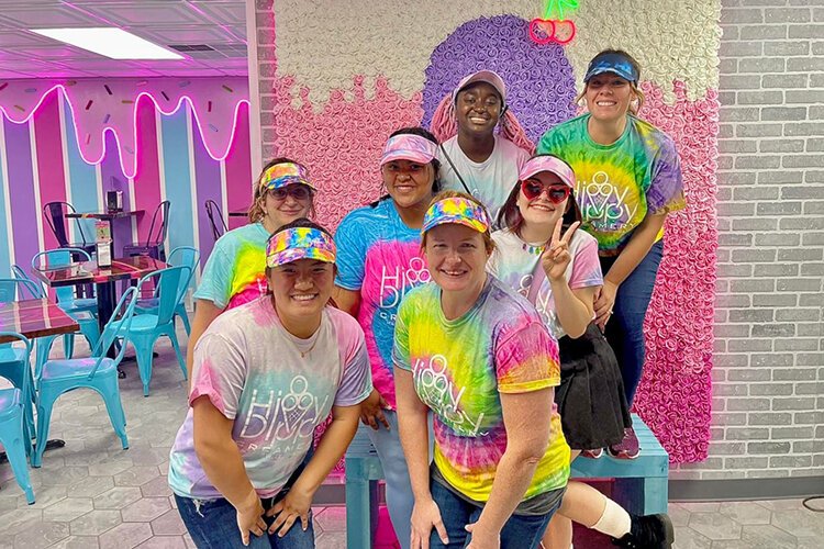 Hippy Dippy Creamery staff pose for a photo.