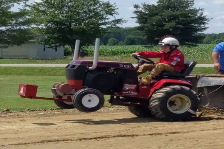 Participant at last years Berville Festival's Tractor Pull Competition.