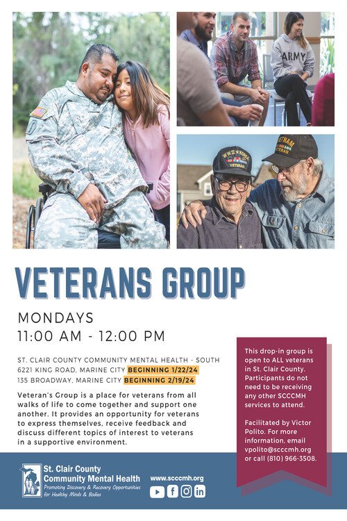 Veterans Group flyer.