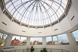 2nd floor view of museum overlooking Marquette