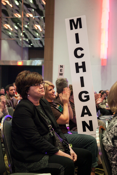 Michigan delegates at the conference. 