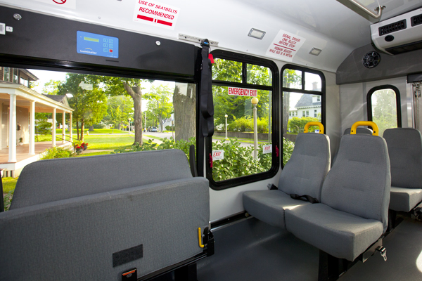 comfortable roomy ride on a Marqtran bus