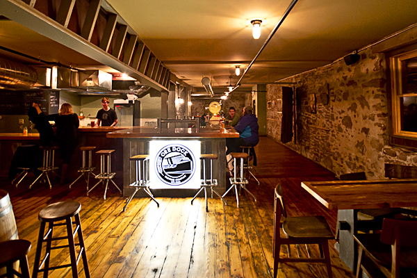 the 2nd floor bar at the Ore Dock Brewing Company