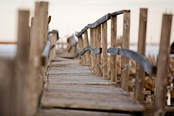 weathered dock in Marquette's Lower Harbor