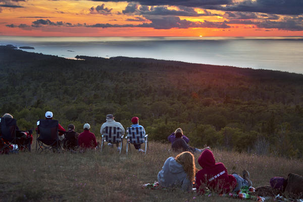 Taking in a sunset at Brockway Mountain, Copper Harbor