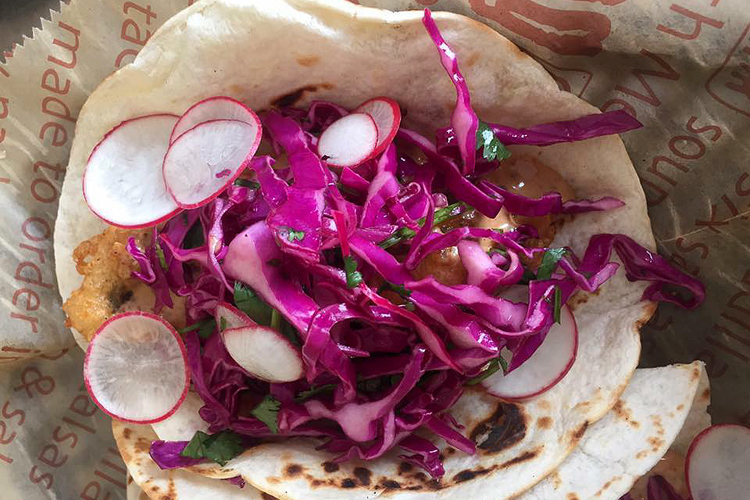 Fish Tacos are available on Third Street on Fridays, / Photo via Border Grill