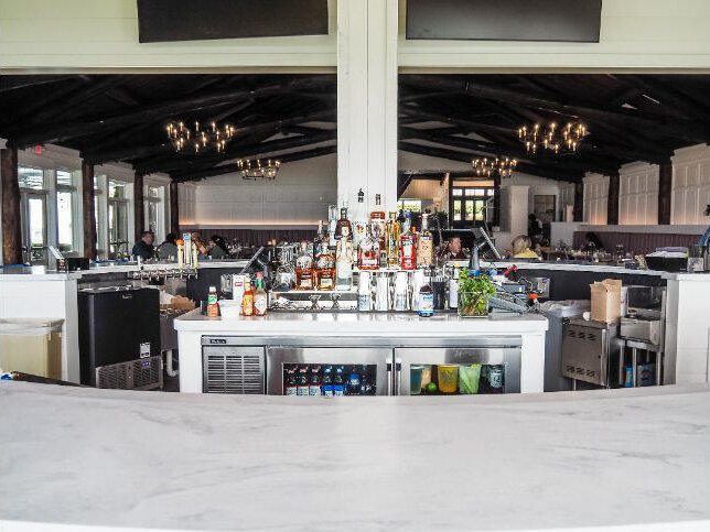 The circular bar in the reimagined Round Island Kitchen.