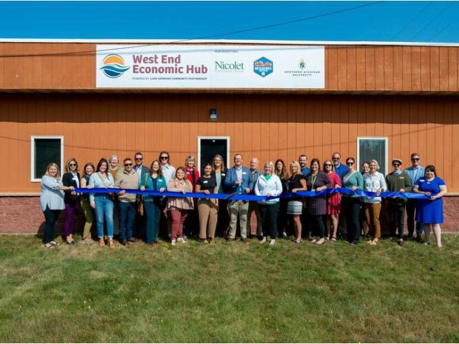 he Lake Superior Community Partnership held a ribbon cutting ceremony at the new West End Economic Hub on Friday, Aug. 23.