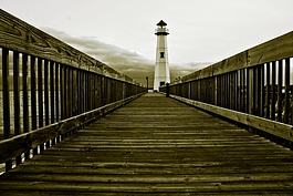 The lighthouse in St. Ignace